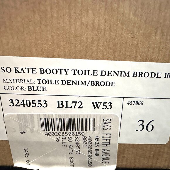Christian Louboutin SO KATE BOOTY 100 Denim Ankle Bootie Boots Heels - Picture 16 of 16